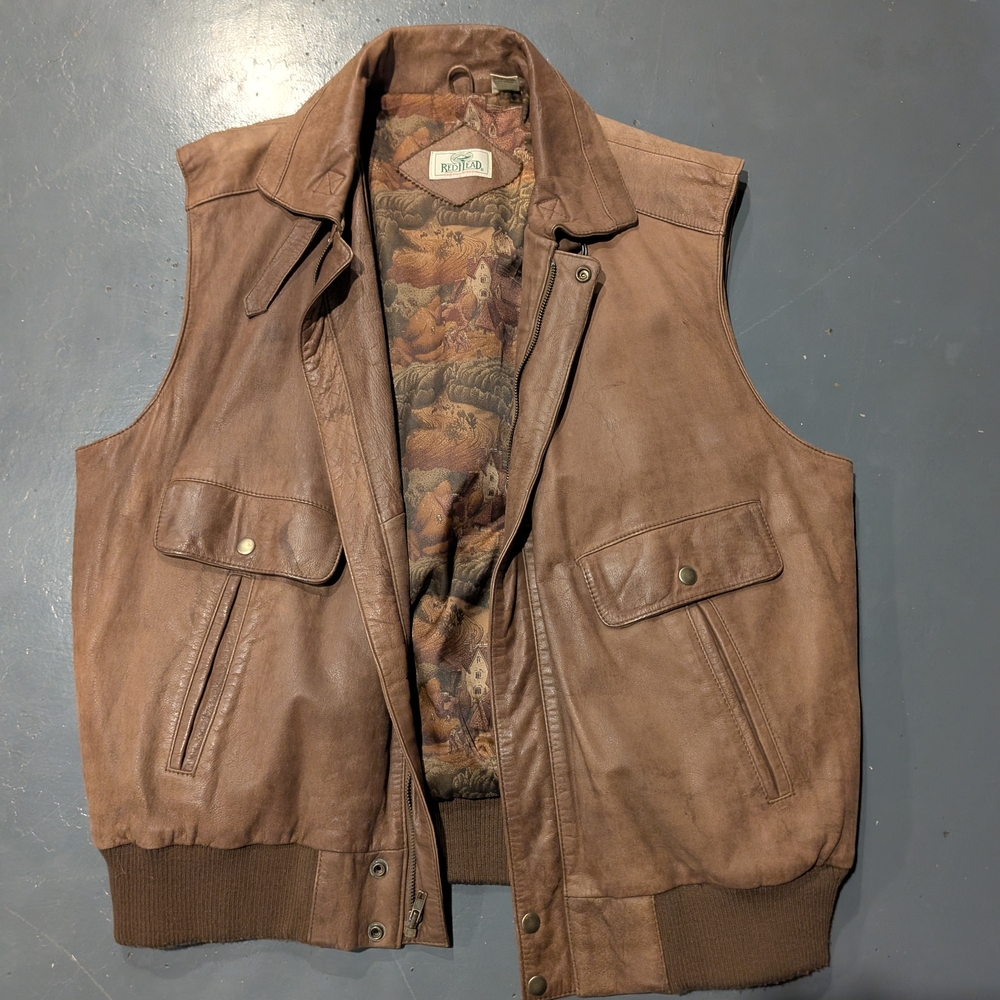 Brown Leather Vest